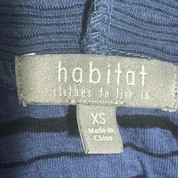 Habitat clothes to live in Womens Habitat Double Face Stripe Hoodie- Indigo Xsm - Picture 5 of 6